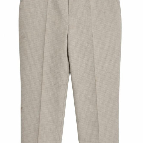 Marks and Spencer Womens Beige Plaid Polyester Carrot Trousers Size 20 L26 in Regular