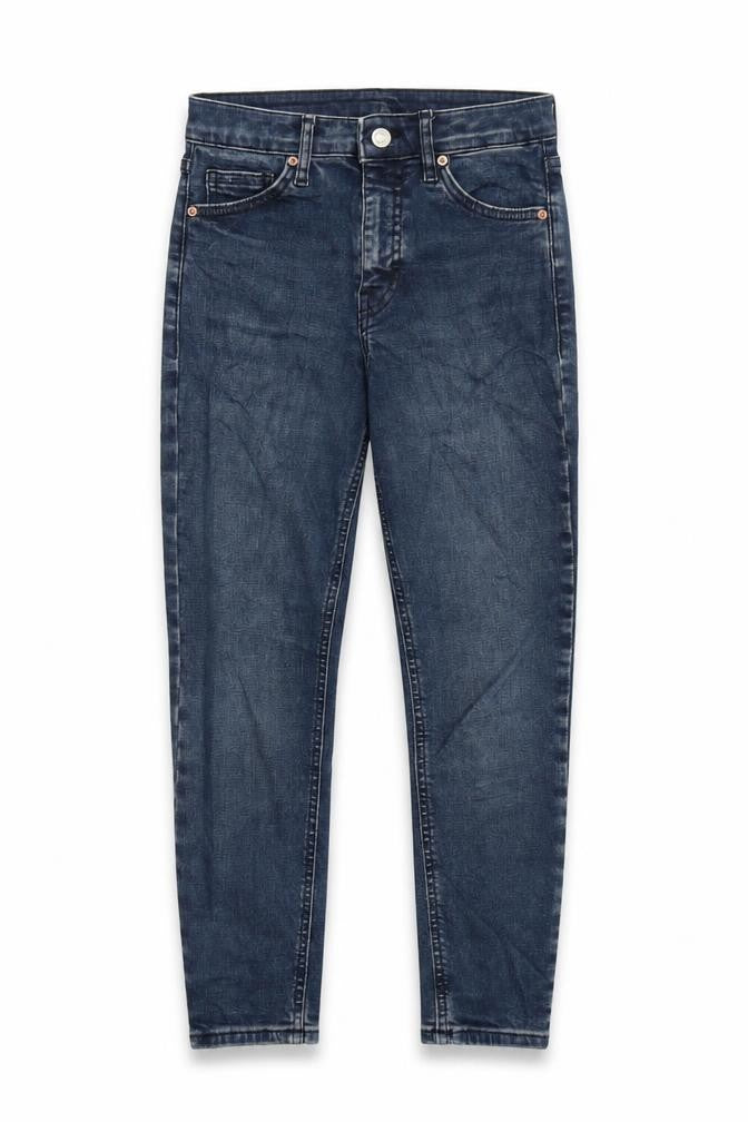 Topshop Womens Blue Cotton Skinny Jeans Size 25 in L30 in Regular Zip