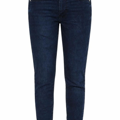 Marks and Spencer Womens Blue Cotton Skinny Jeans Size 6 L25.5 in Regular Zip