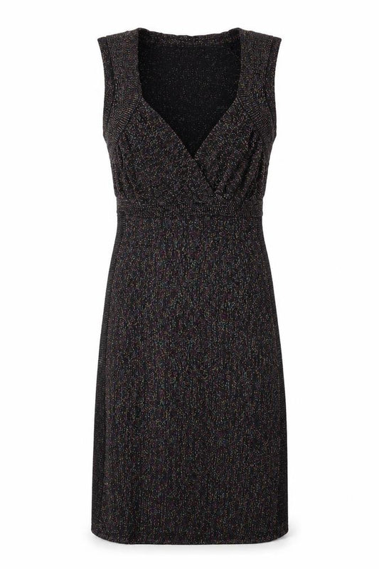 Front view of H&M women’s multicoloured viscose a-line, size S, sweetheart pullover