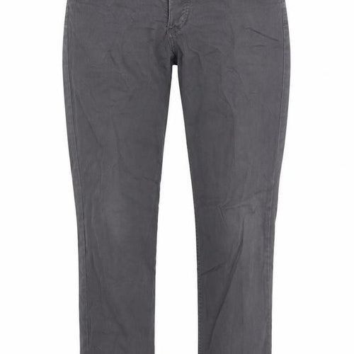 H&M Womens Grey Cotton Skinny Jeans Size 8 L30 in Regular Button