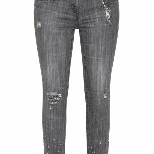 Preworn Womens Grey Cotton Skinny Jeans Size 28 in L30 in Regular Zip