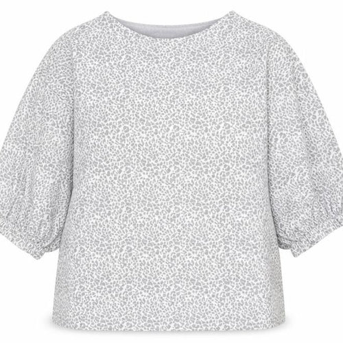 Papaya Womens Grey Animal Print Viscose Basic T-Shirt Size 16 Round Neck
