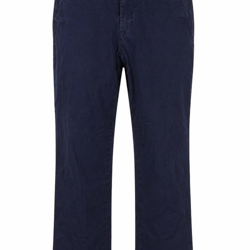 Blue Habour Womens Blue Cotton Chino Trousers Size 32 in L31 in Regular Zip