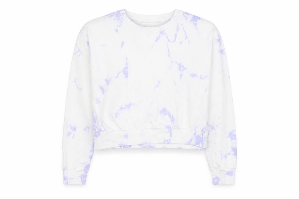 New Look Girls White Geometric Cotton Pullover Sweatshirt Size 14-15 Years Pullover - Tie Dye
