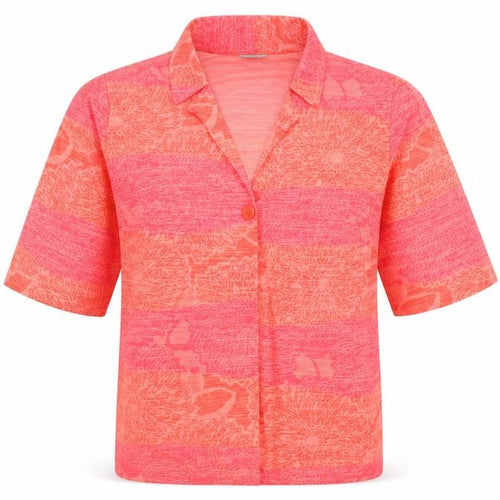 Finnkarella Mens Orange Floral Polyester T-Shirt Size 48 V-Neck