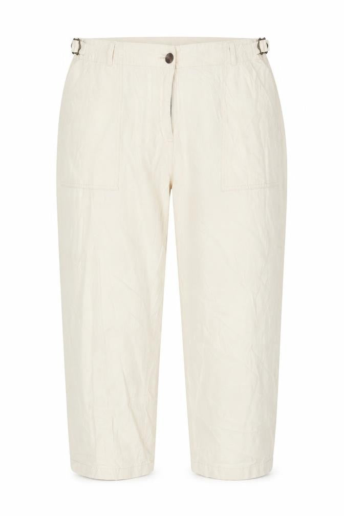 Marks and Spencer Womens Ivory Cotton Cropped Jeans Size 42 in L25 in Regular Button