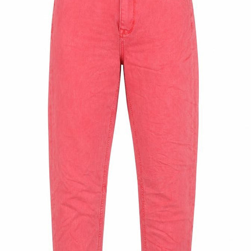 Marks and Spencer Womens Pink Cotton Cropped Jeans Size 6 L22 in Regular Button