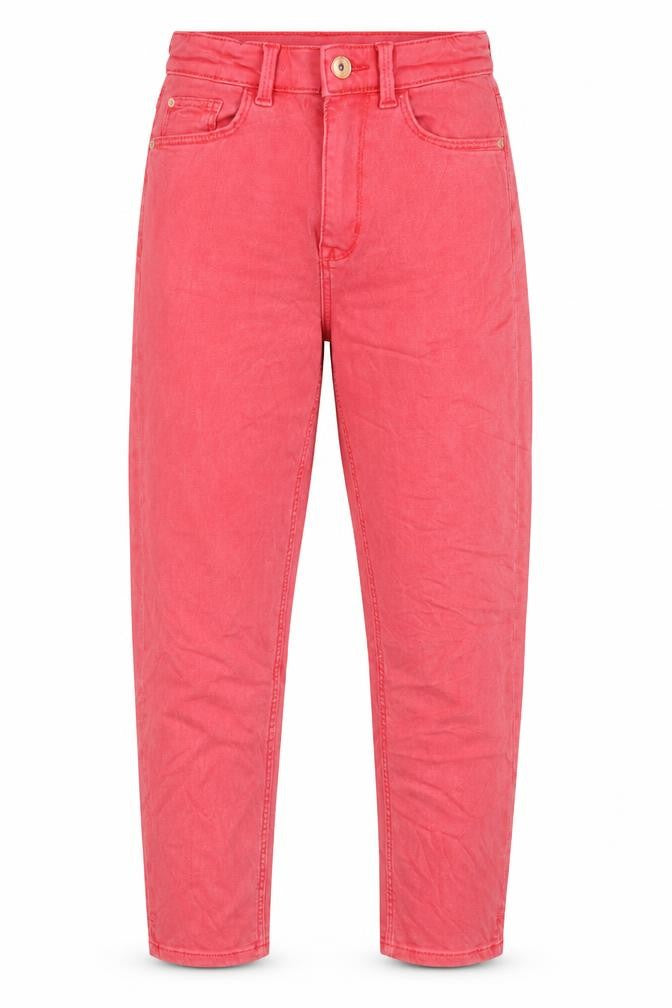 Marks and Spencer Womens Pink Cotton Cropped Jeans Size 6 L22 in Regular Button