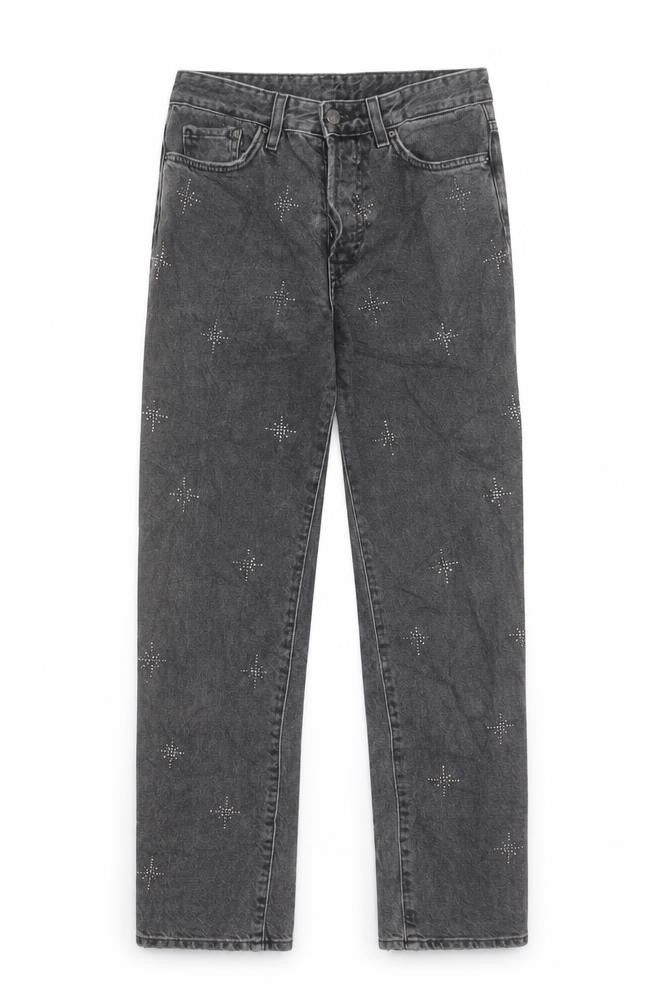 H&M Womens Grey Cotton Boyfriend Jeans Size 25 in L27 in Regular Button