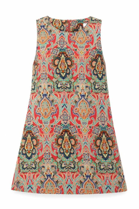 Front view of Glamorous women’s multicoloured geometric polyester mermaid, size UK 8, round neck zip