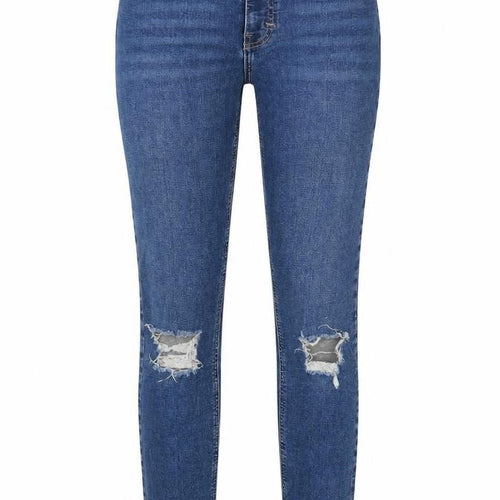 Topshop Womens Blue Cotton Skinny Jeans Size 28 in L27 in Regular Zip