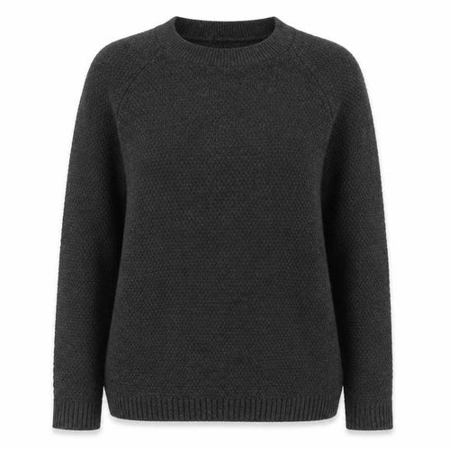 Boohoo Womens Grey Round Neck Acrylic Pullover Jumper Size M - Cut Out Shoulders