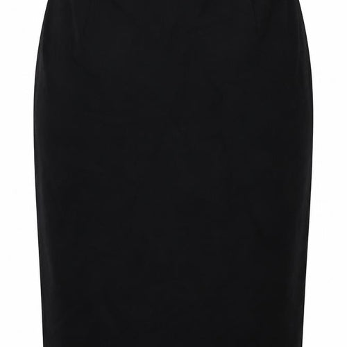 ASOS Womens Black Viscose Straight & Pencil Skirt Size 14 Zip