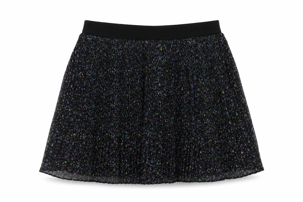 Jack Wills Womens Black Floral Polyester Skater Skirt Size 10 Zip
