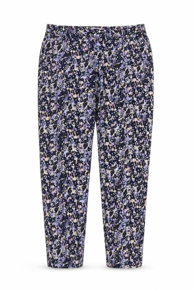 Great Plains Womens Multicoloured Geometric Cotton Trousers Size 10 L26 in Regular Zip
