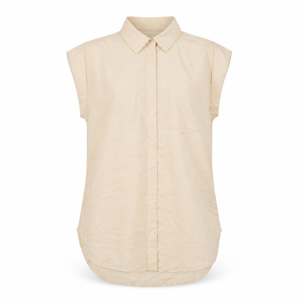 Front view of Dorothy Perkins women’s pink polyester basic button-up, size UK 8, collared