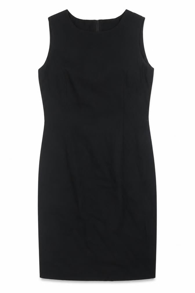Emma Hamilton Womens Black Polyester Pencil Dress Size 14 Round Neck Zip