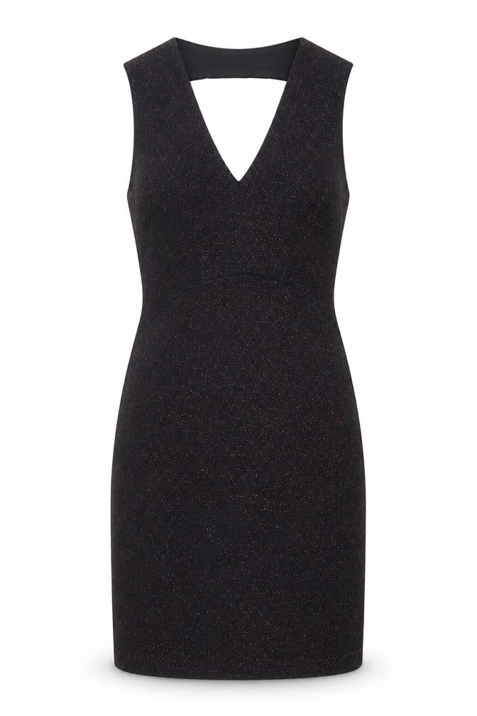 Red Herring Womens Black Polyester Bodycon Size 12 V-Neck Pullover