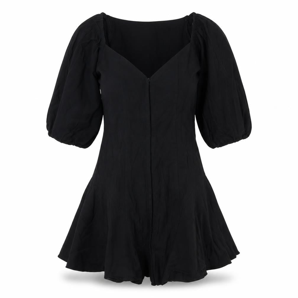 Zara Womens Black Viscose A-Line Size XS Sweetheart Zip