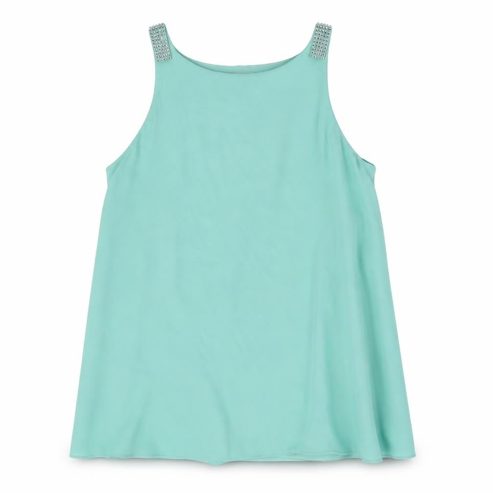 Next Womens Green Polyester Basic Tank Size 10 Square Neck