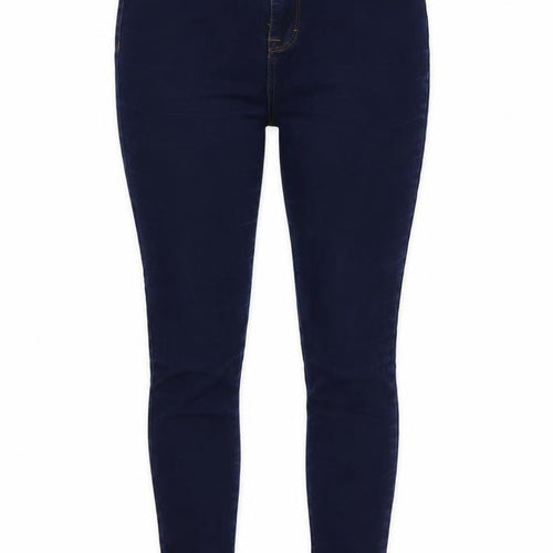 Very Womens Blue Polyester Skinny Jeans Size 12 L27 in Regular Zip
