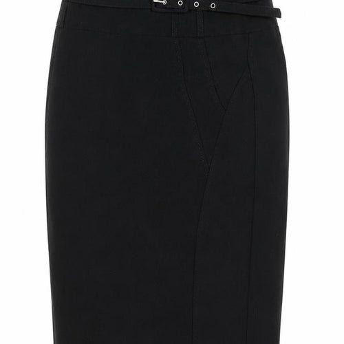 Atmosphere Womens Black Polyester Straight & Pencil Skirt Size 8 Zip - Belted