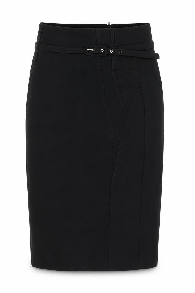 Atmosphere Womens Black Polyester Straight & Pencil Skirt Size 8 Zip - Belted