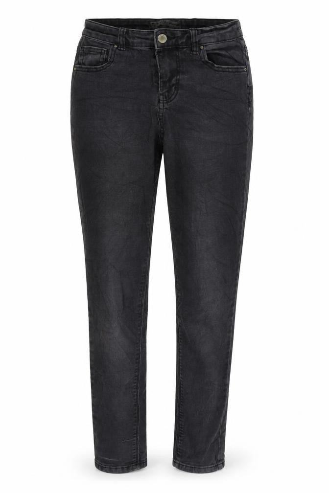 Denim & Co. Womens Black Cotton Straight Jeans Size 10 L27 in Regular Zip
