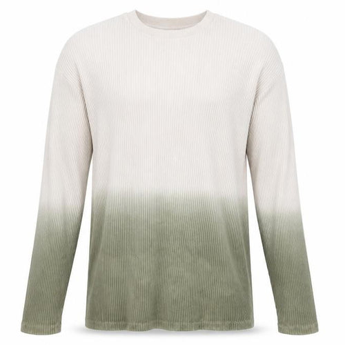 Collision Mens Green Round Neck Cotton Pullover Jumper Size XS - Ombre