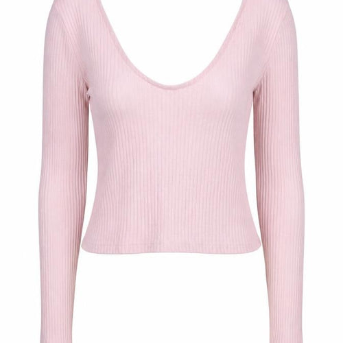Topshop Womens Pink V-Neck Viscose Pullover Jumper Size 10 - Choker style neck