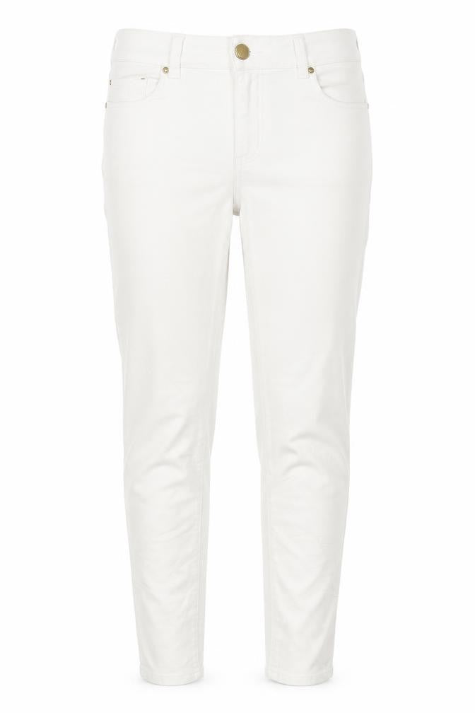 Marks and Spencer Womens White Cotton Skinny Jeans Size 8 L27 in Regular Button