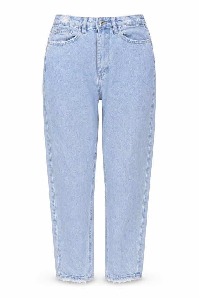 Missguided Womens Blue Cotton Mom Jeans Size 28 in L29 in Regular Button