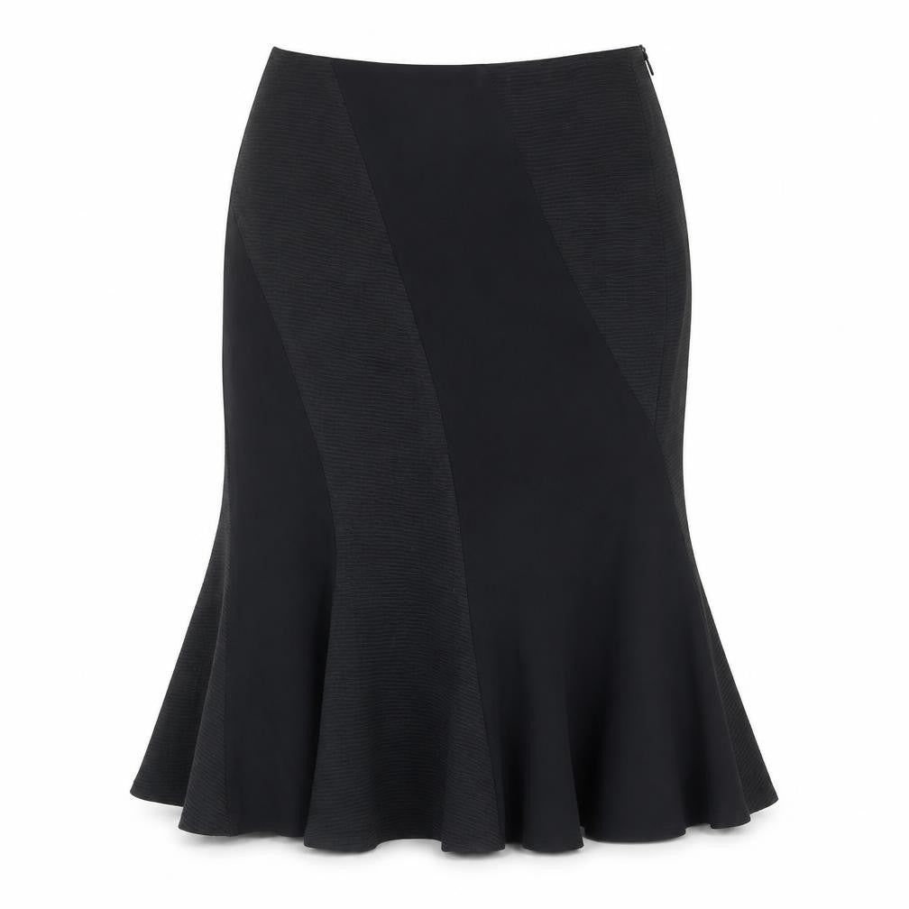 Alex & Co. Womens Black Acetate Straight & Pencil Skirt Size 10 Zip