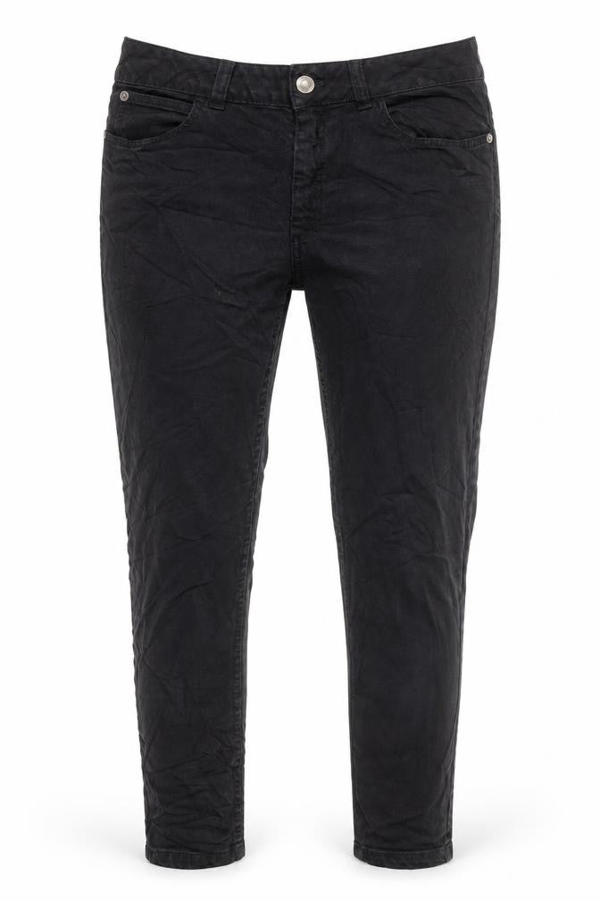 Marks and Spencer Womens Black 100% Cotton Skinny Jeans Size 10 L32.5 in Extra-Slim Zip