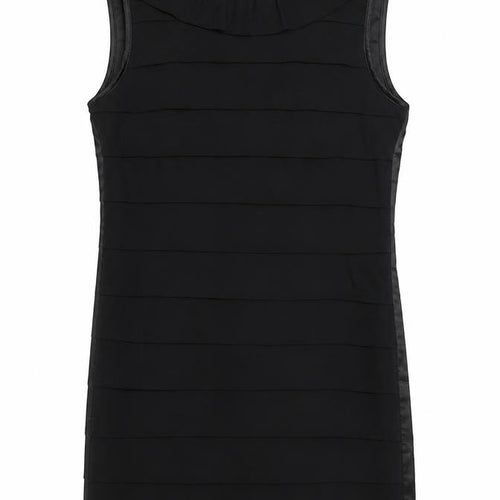Miss Harvey Womens Black Polyester Bodycon Size 12 Boat Neck Zip