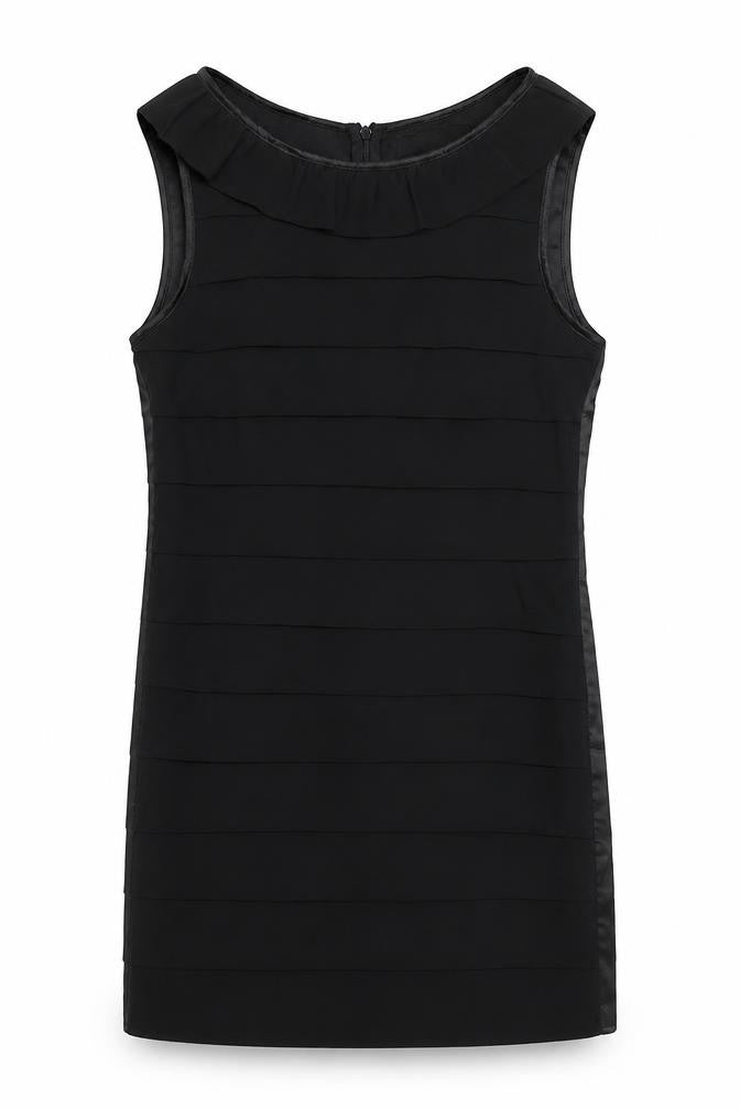 Miss Harvey Womens Black Polyester Bodycon Size 12 Boat Neck Zip