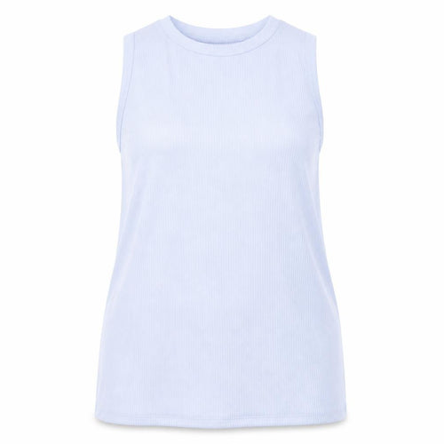 Marks and Spencer Womens Purple Polyester Tunic Tank Size 14 Crew Neck - Ribbed Fabric
