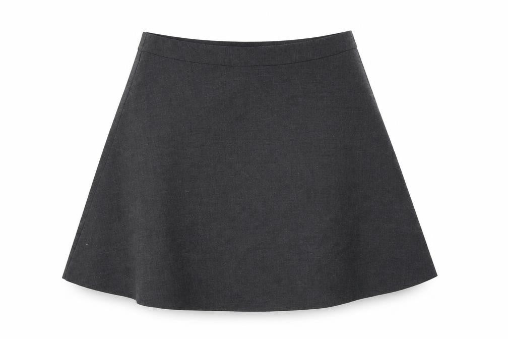 Marks and Spencer Womens Grey Polyester Skater Skirt Size 32 in Zip