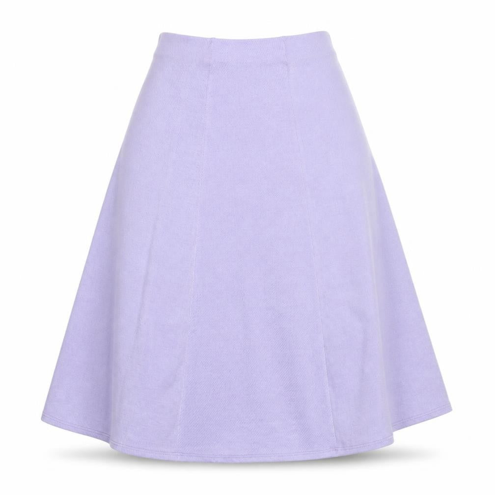 Preworn Womens Purple Polyester Skater Skirt Size L