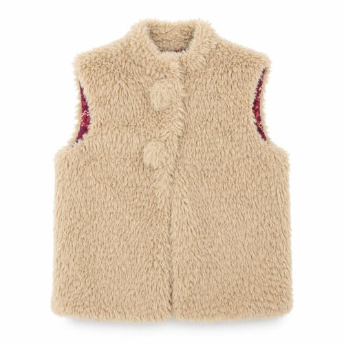 M&Co Girls Brown Gilet Jacket Size 11-12 Years Button
