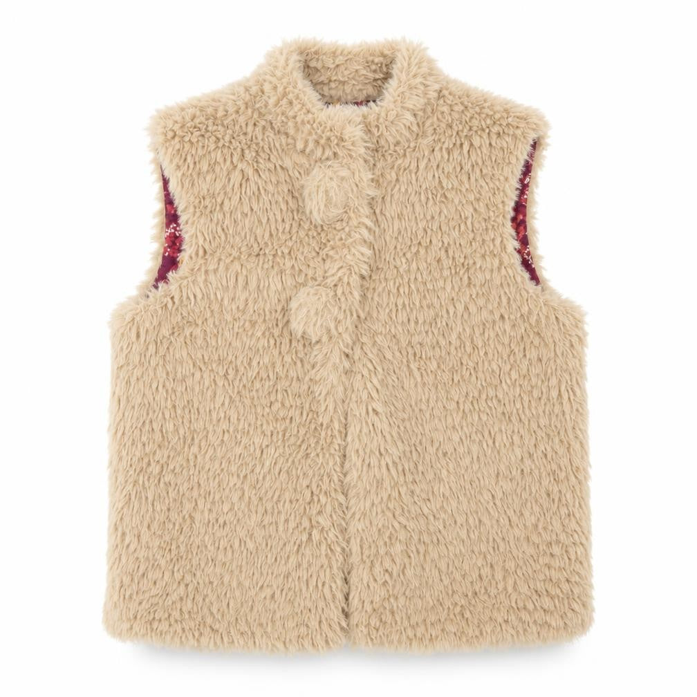 M&Co Girls Brown Gilet Jacket Size 11-12 Years Button