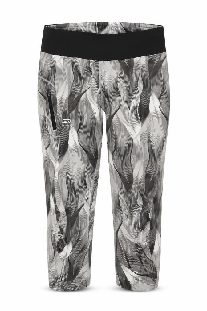 Kalenji Womens Brown Geometric Polyester Athletic Shorts Size 28 in L20 in Regular Drawstring