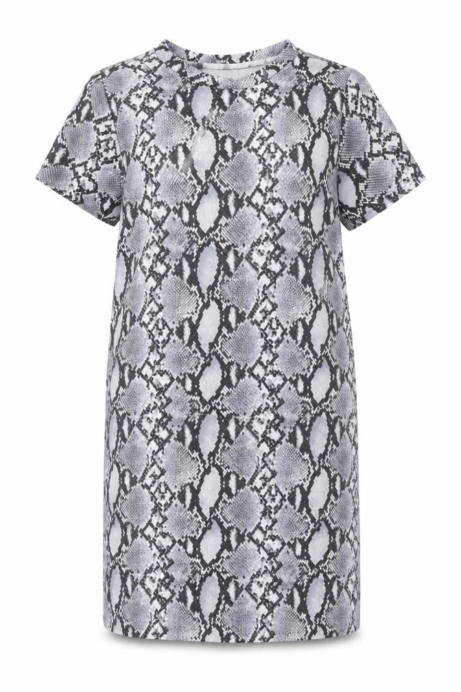 Primark Womens Grey Animal Print Polyester Shift Size 8 Round Neck Pullover