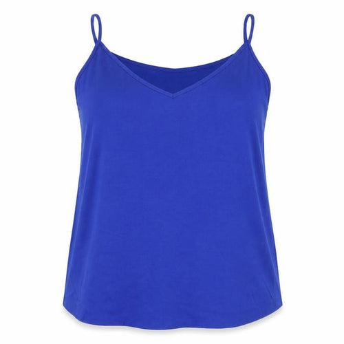 Emery Rose Womens Blue Polyester Camisole Tank Size 4XL V-Neck