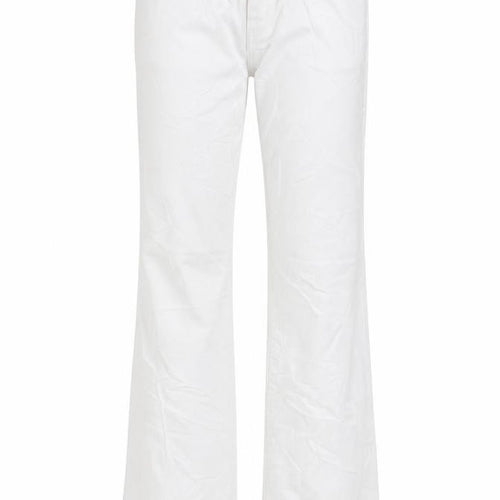 Per Una Womens White Cotton Straight Jeans Size 8 L29 in Regular Zip
