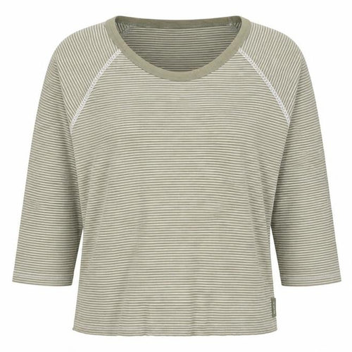 Liz Claiborne Womens Green Round Neck Striped Cotton Pullover Jumper Size L