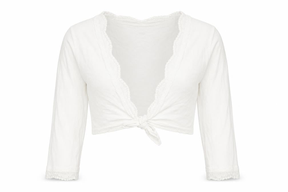 Etam Womens White Viscose Cropped T-Shirt Size 12 V-Neck