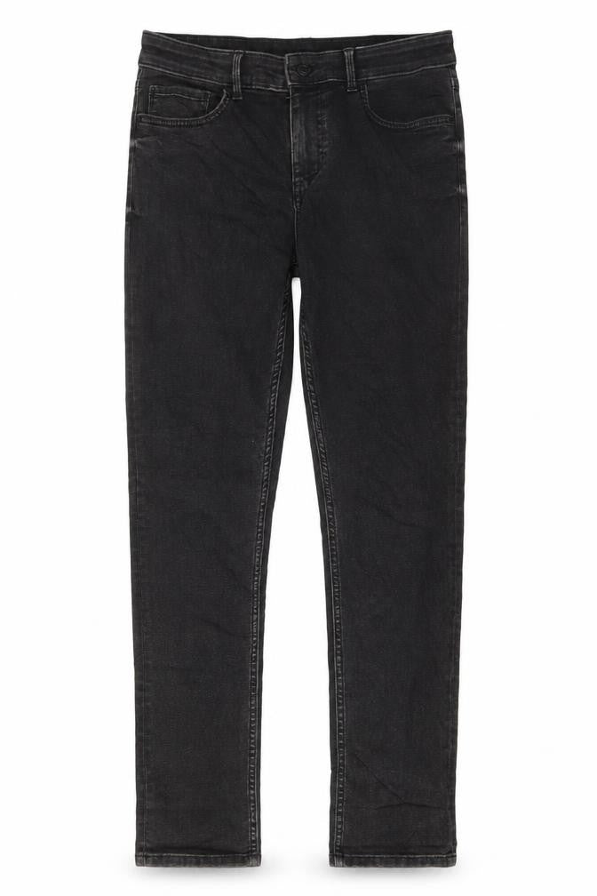 Marks and Spencer Womens Grey Cotton Skinny Jeans Size 12 L29 in Regular Button