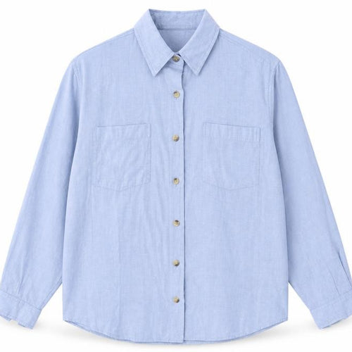 Conrad Mens Blue Polyester Button-Up Size M Collared Button